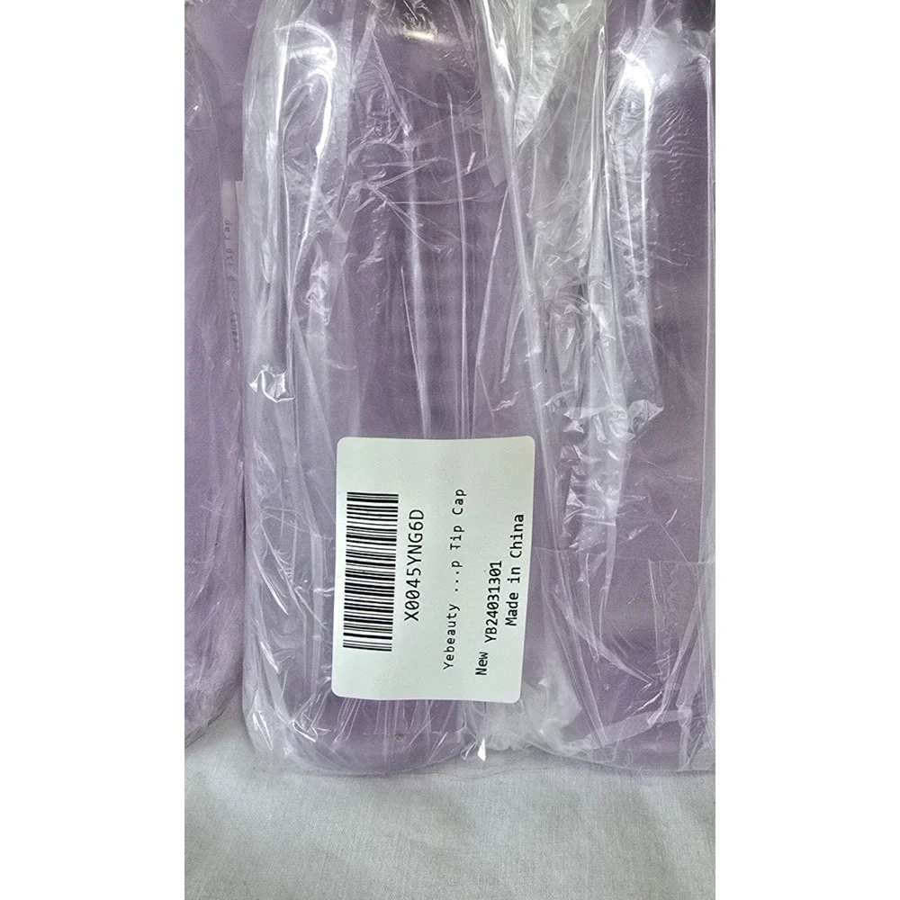Yebeauty Hair Color Bottle 16.9 oz Clear Purple Twist On Top Tip Cap 10ct New
